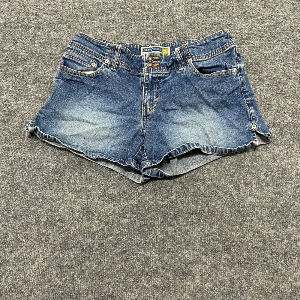 Old Navy Shorts Womens Size 4 Blue Denim Low Waist Stretch Casual Y2K Mini Jean